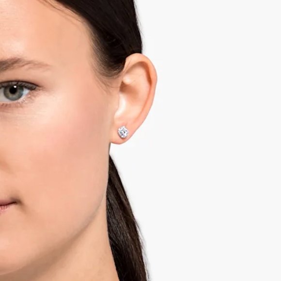 Swarovski Silver/White Stud Earrings - Picture 2 of 2